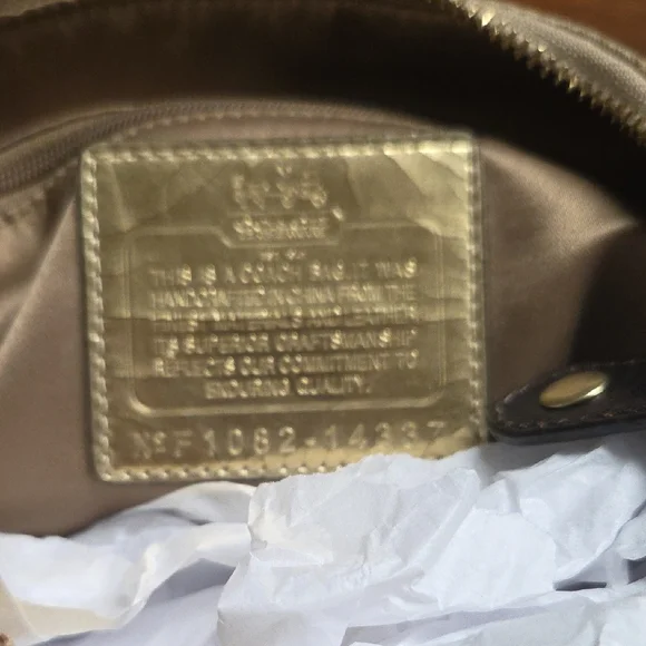 Coach Tan Shoulder Bag with Signature Monogram - Picture 4 of 4